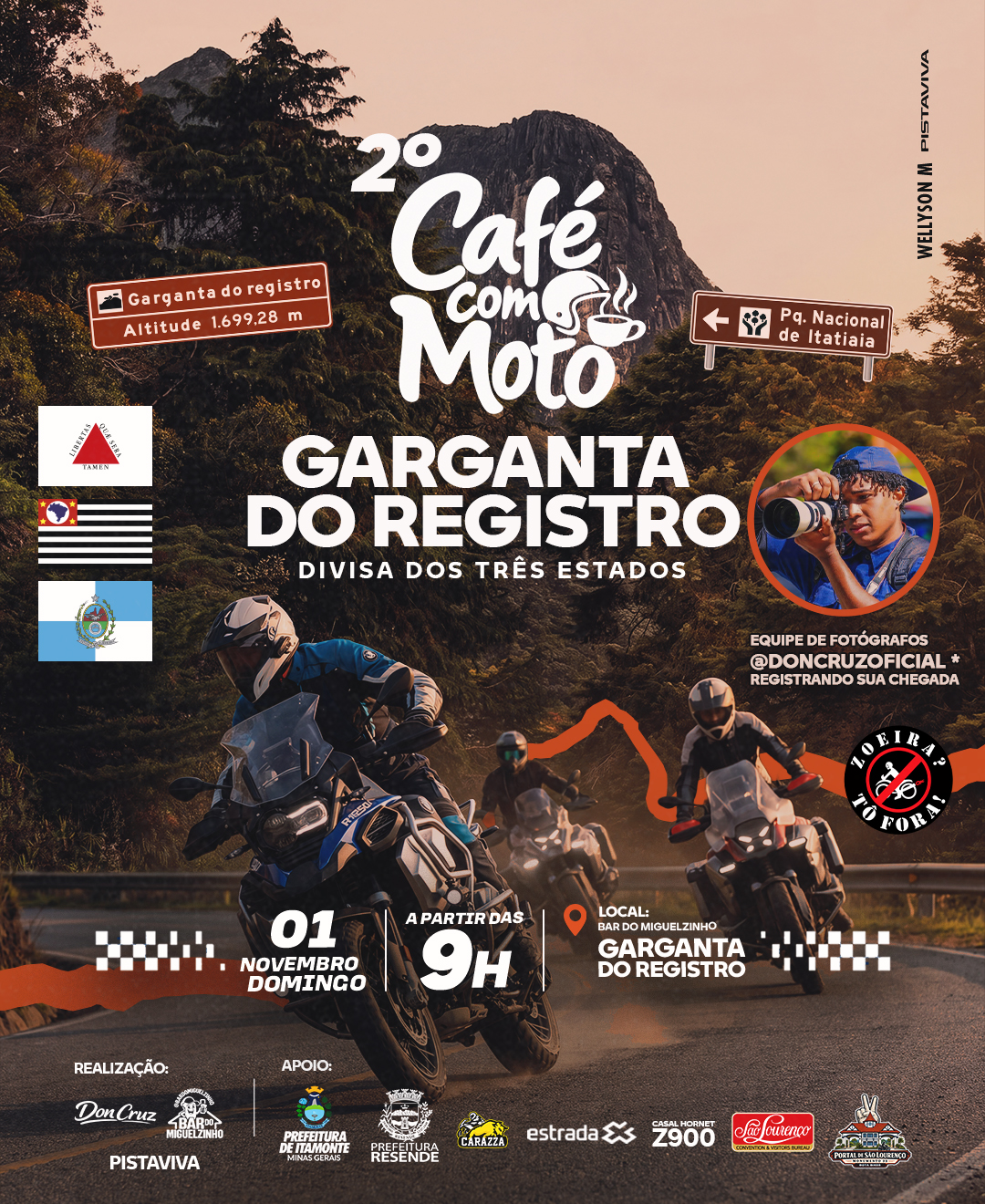 Cartaz oficial — 2º Café com Moto na Serra — Garganta do Registro